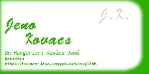 jeno kovacs business card